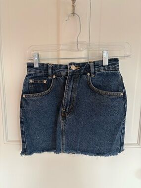 Pull&Bear Dark Blue Denim Mini Skirt